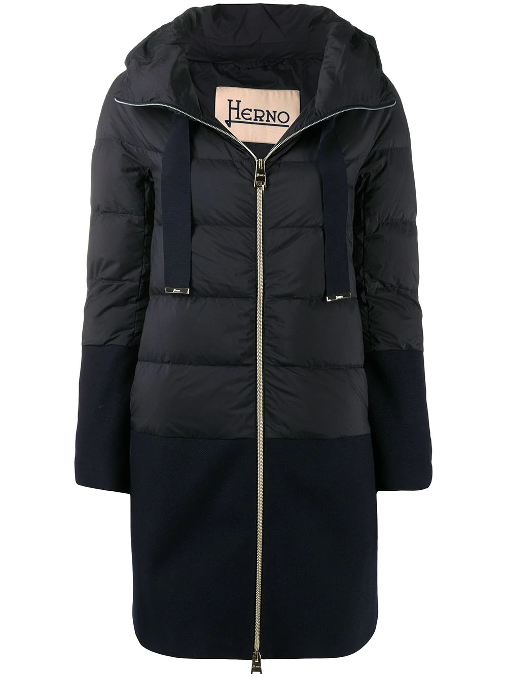 panelled padded coat - 1