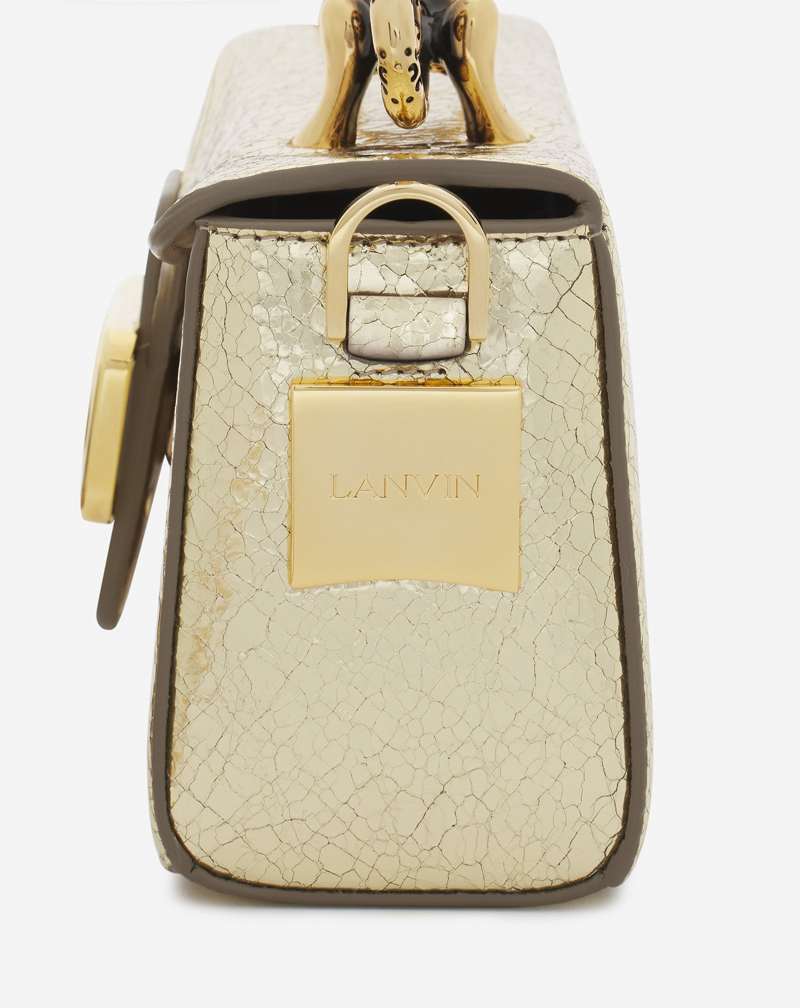 NANO PENCIL CAT BAG IN CRACKLED METALLIC LEATHER - 8