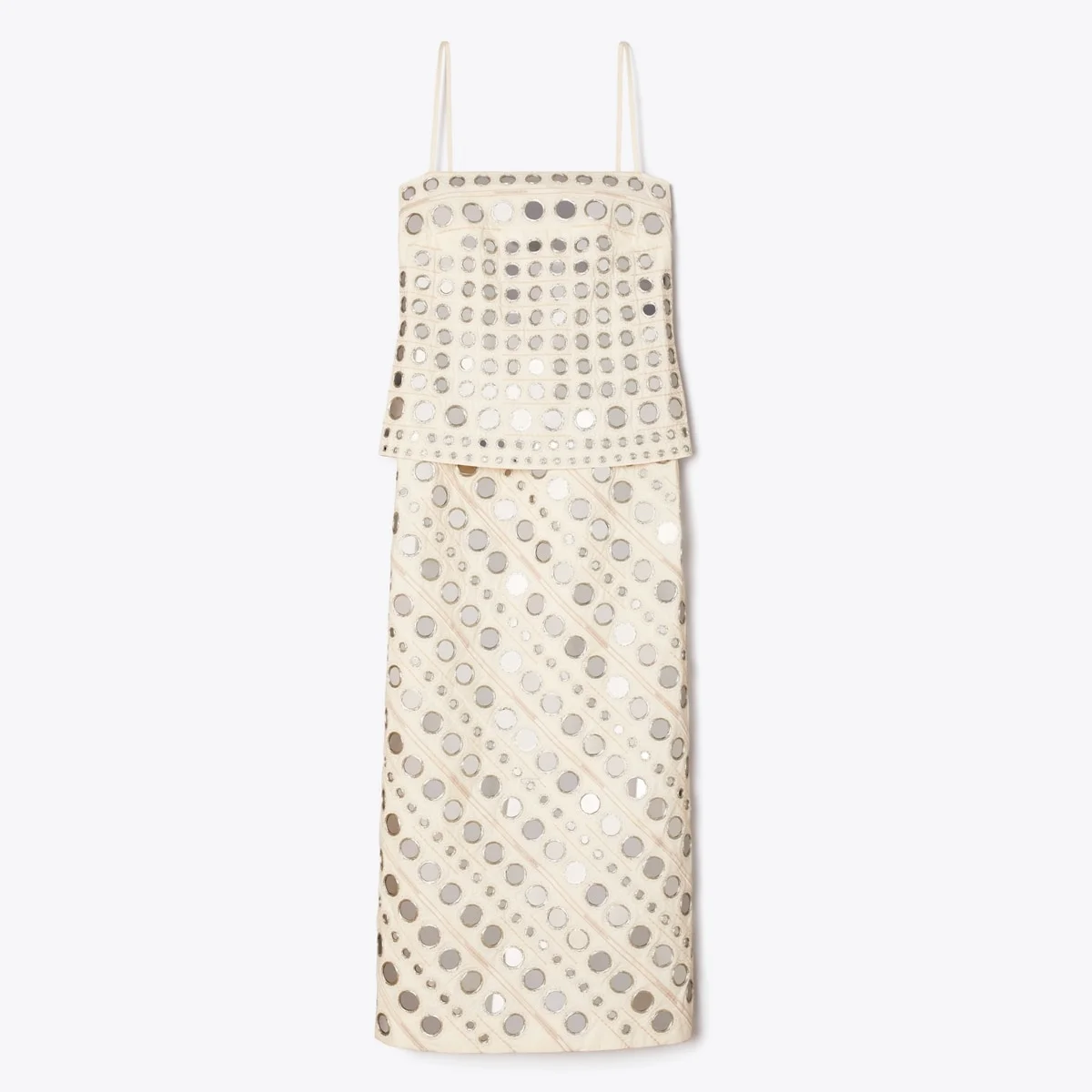 Mirror Embellished Cotton Dress - 1