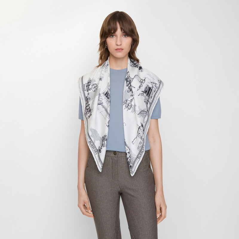 London Landmarks Silk Scarf 3