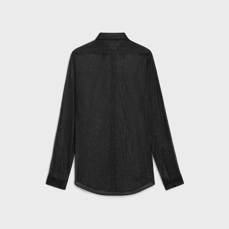 CELINE loose carnaby shirt in lurex mesh outlook