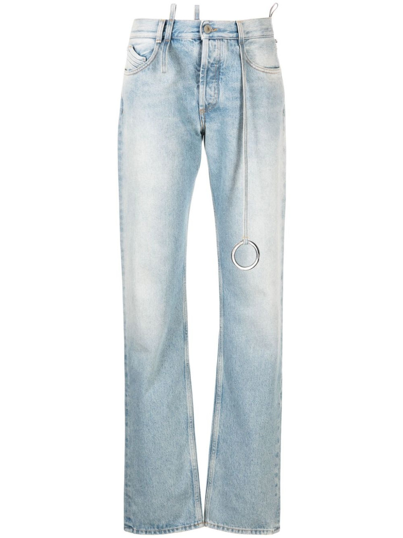 embellished low-rise tapered jeans 1