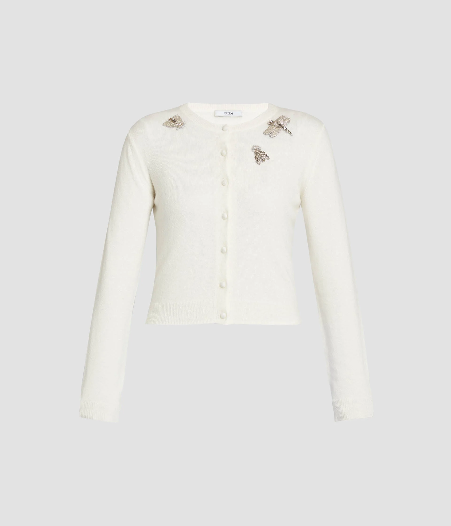 EMBELLISHED CREW NECK CARDIGAN - 1