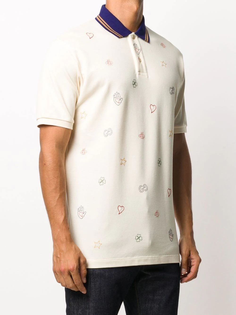 symbols embroidery polo shirt - 3