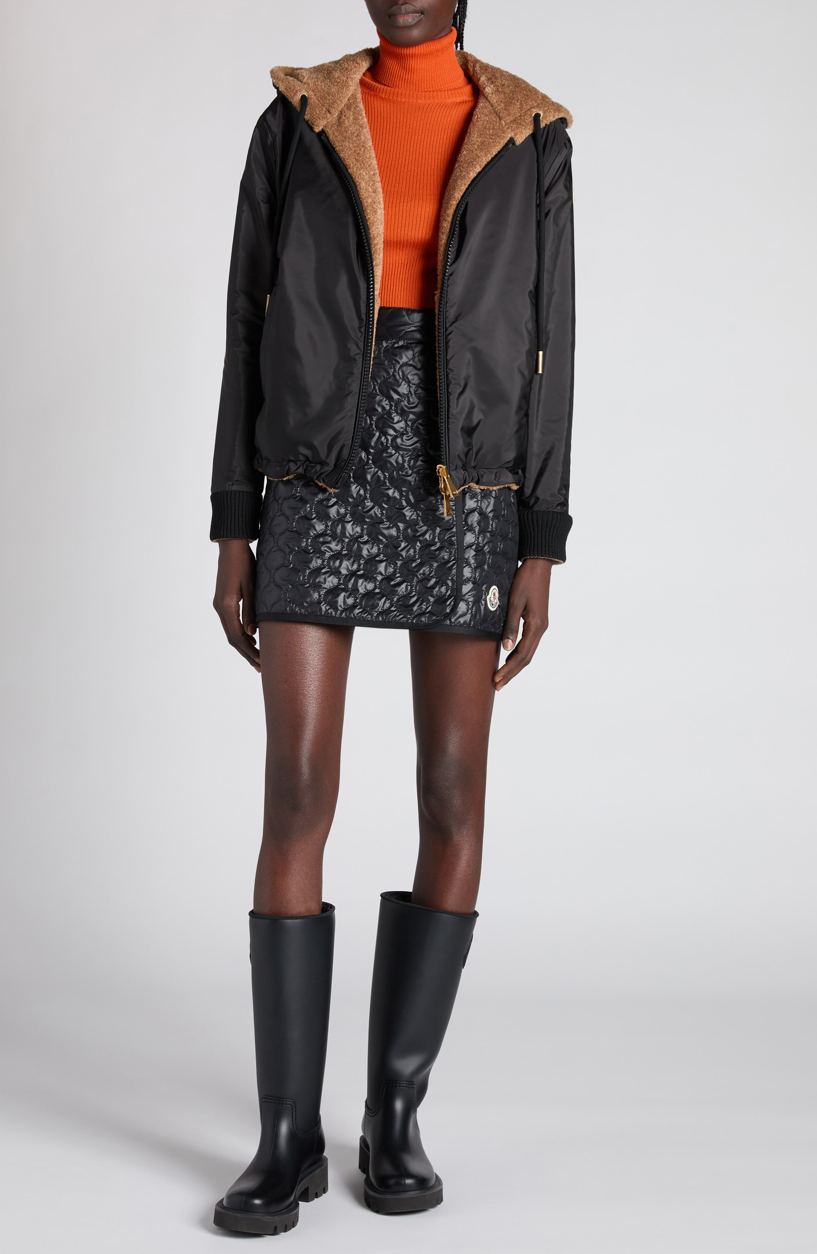 Moncler Onion Quilted Nylon Miniskirt in Black at Nordstrom - 2