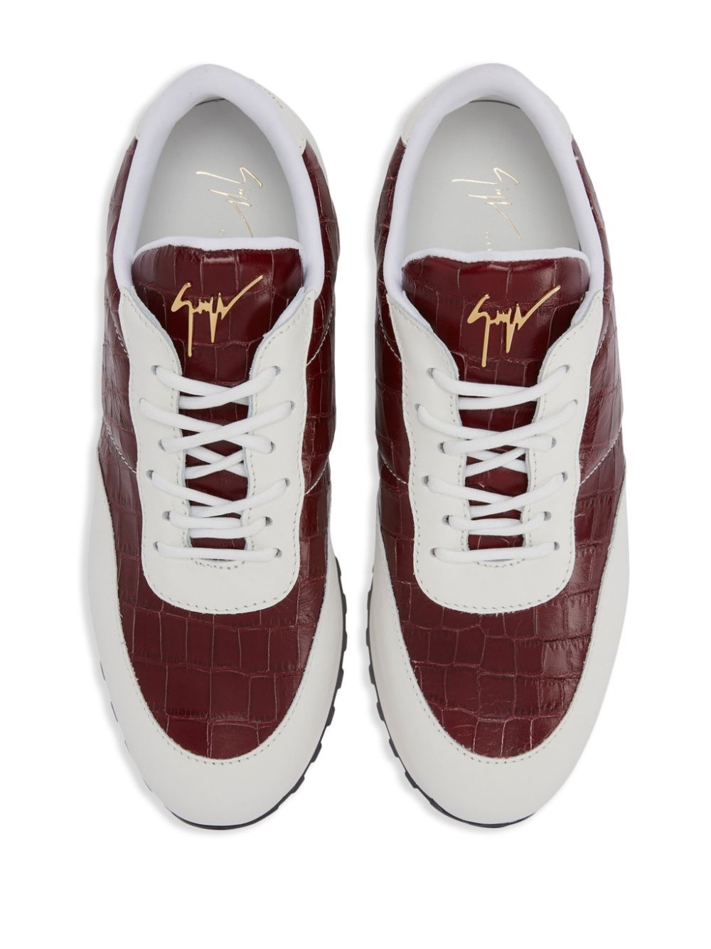 Jimi Running panelled leather sneakers - 4