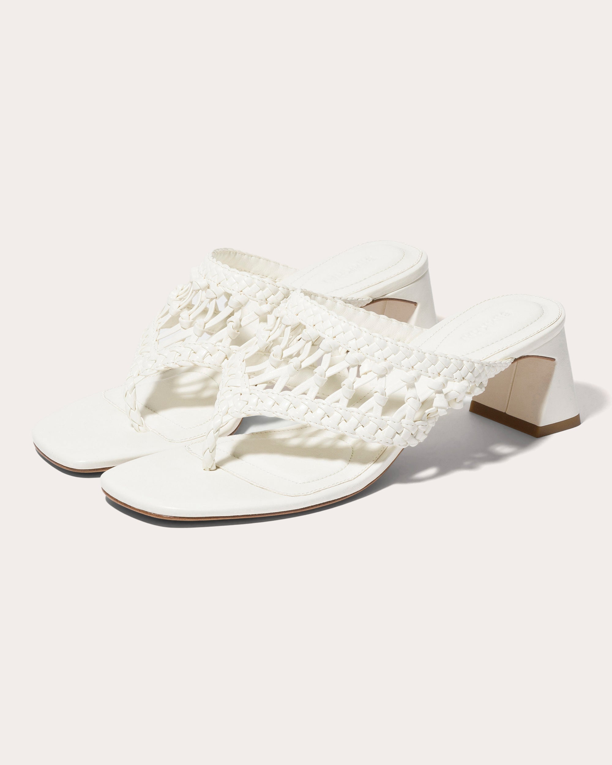 Alia Woven Leather Block-Heel Sandal - 3