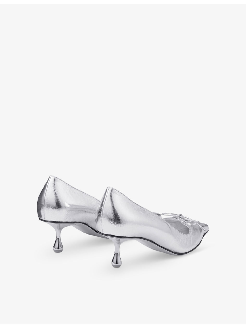 Scarlett 50 vintage metallic-leather courts - 4