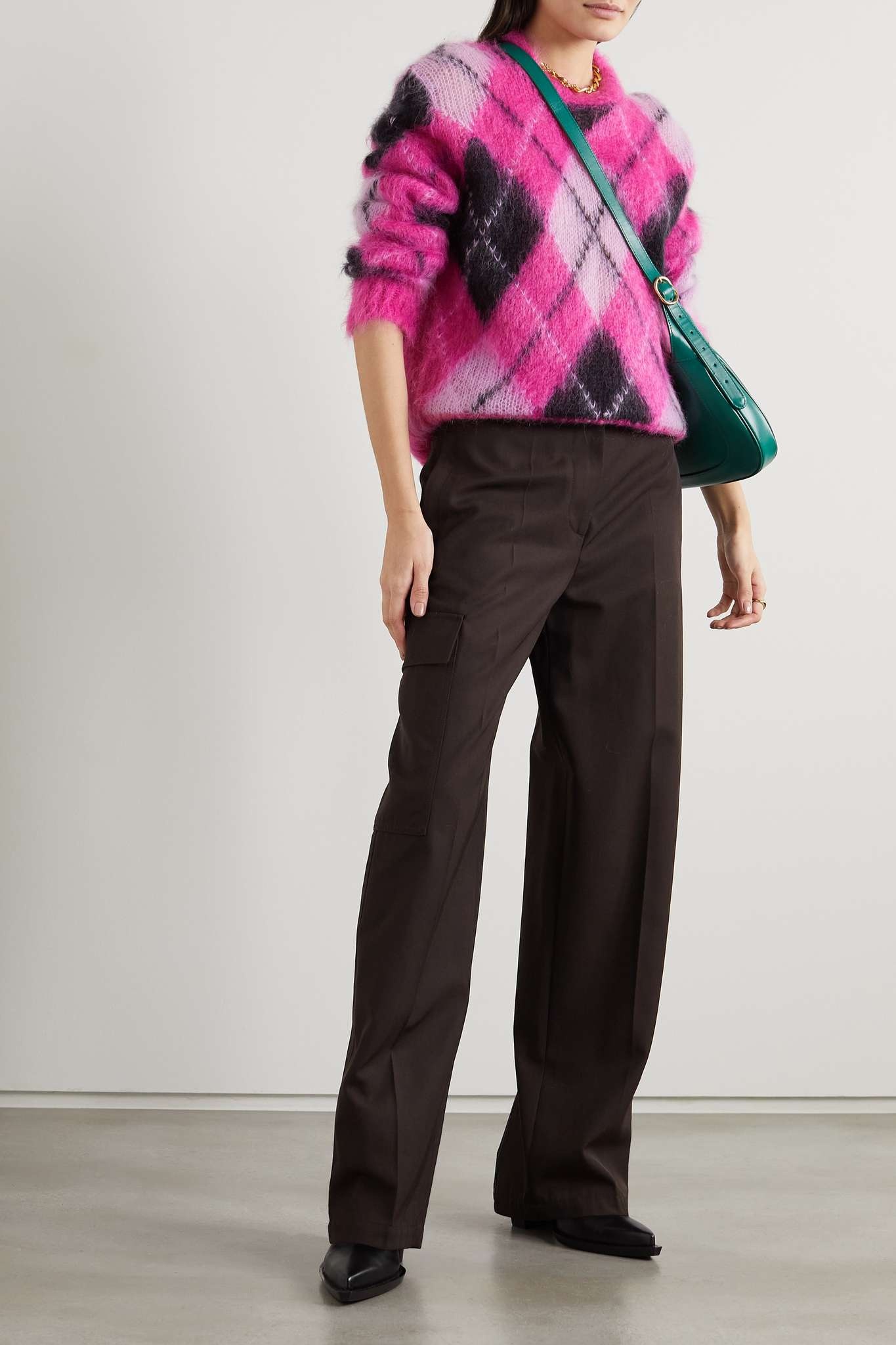 Argyle mohair-blend sweater - 2