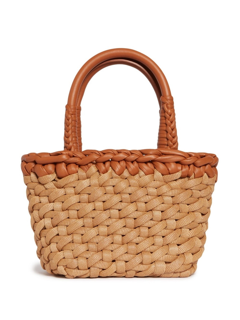 Icon small raffia tote bag 3