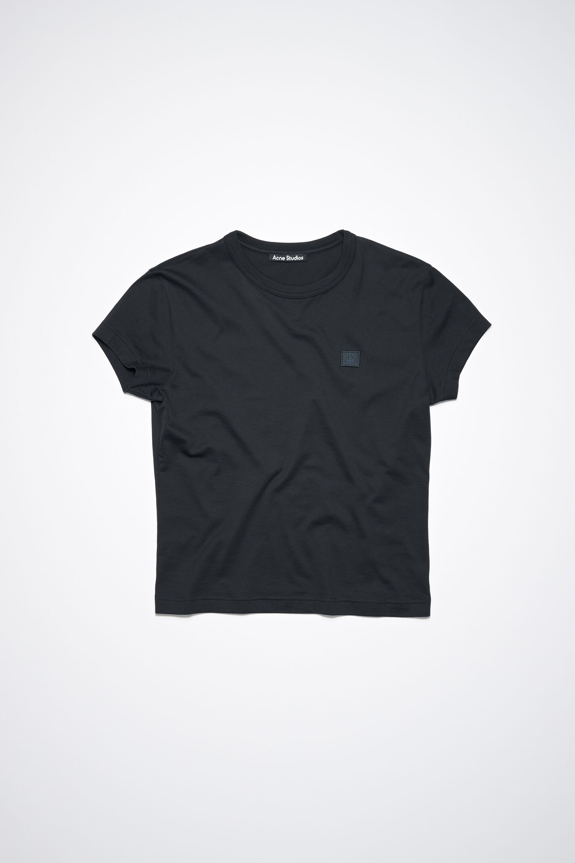 Crew neck t-shirt - Fitted fit - Black - 1