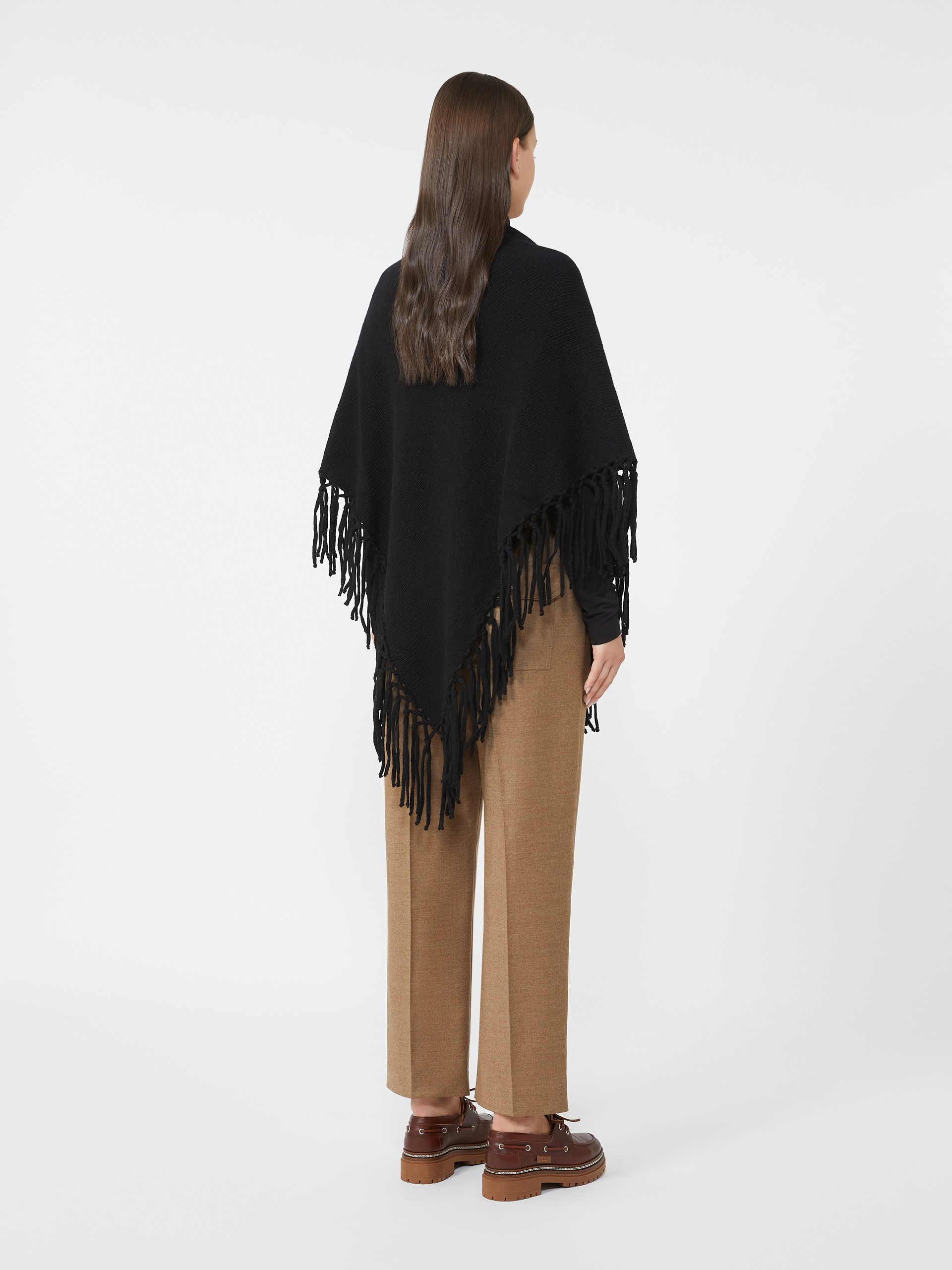TORNADO Wool shawl with fringes - 3