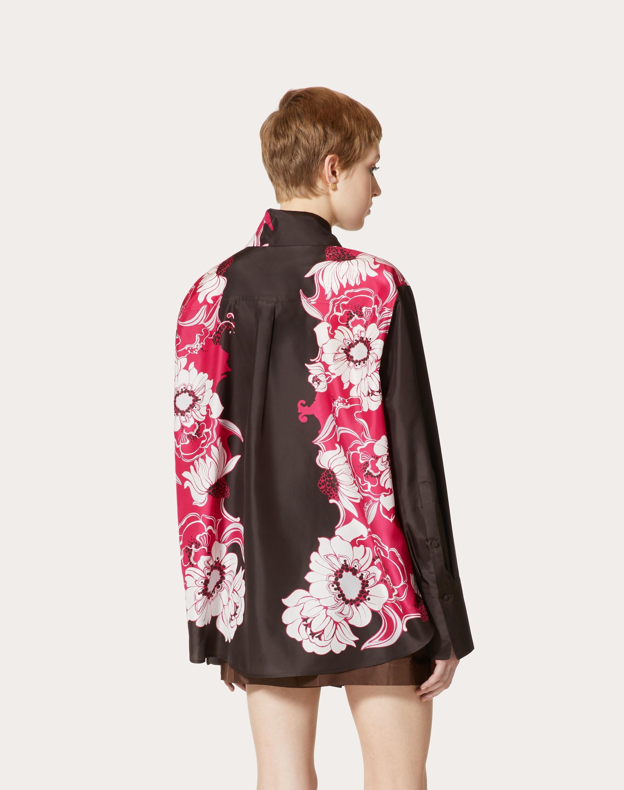 TAFFETA SHIRT WITH STREET FLOWERS DAISYLAND PRINT - 4
