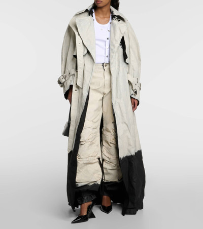THE ATTICO Coated denim trench coat outlook