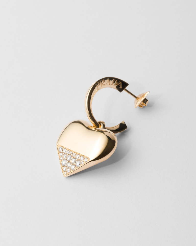 Eternal Gold pendant earrings - yellow gold and diamonds 3