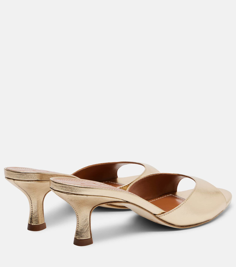 STAUD Brigitte 100 metallic leather mules outlook