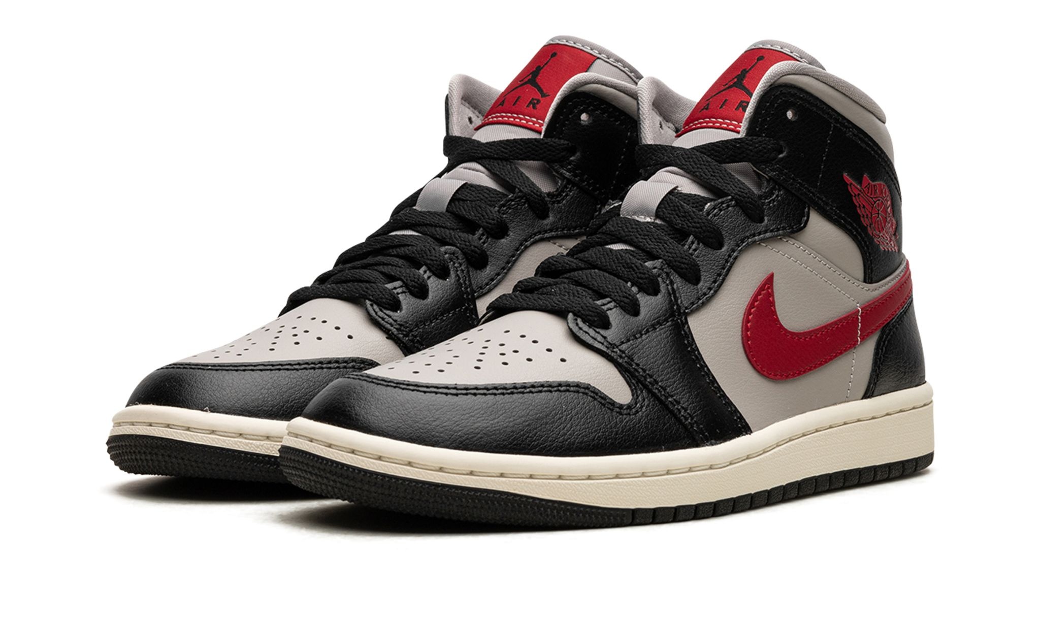 AIR JORDAN 1 MID WMNS "Black / Gym Red / College Grey" - 2