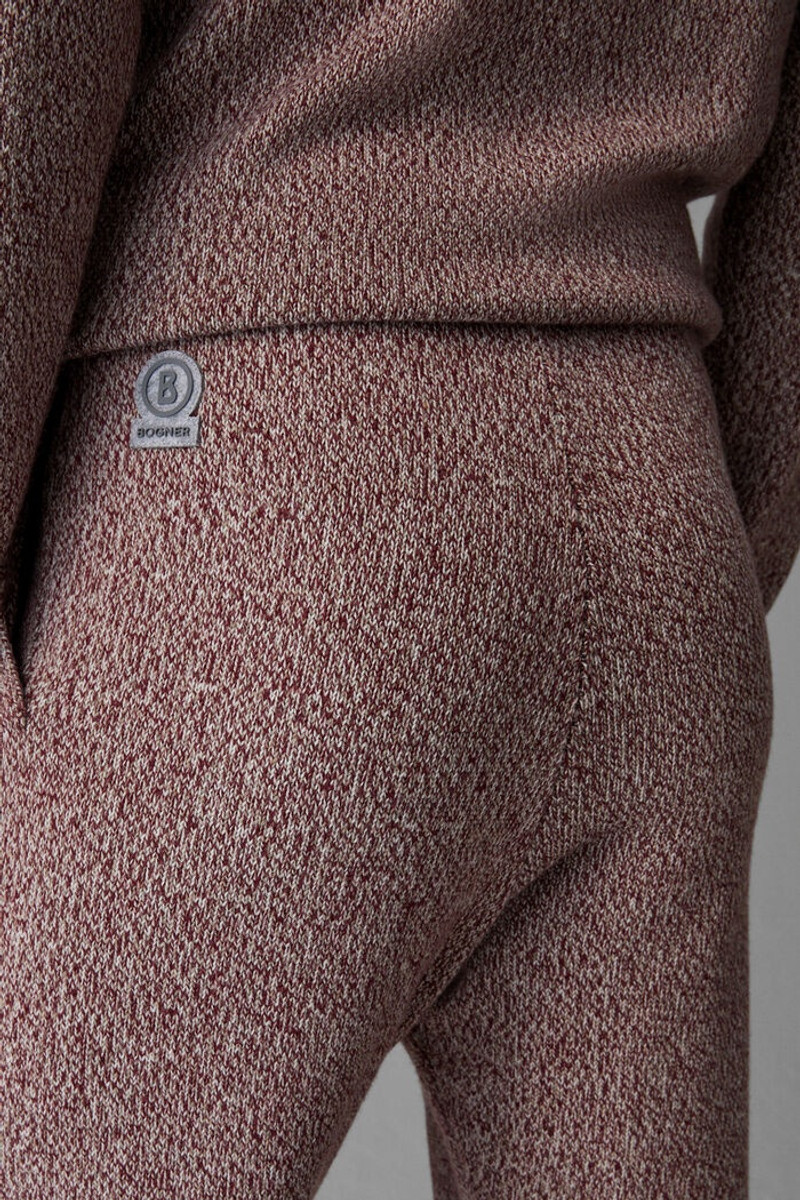 Nevil Pure new wool pants in Wine red 5