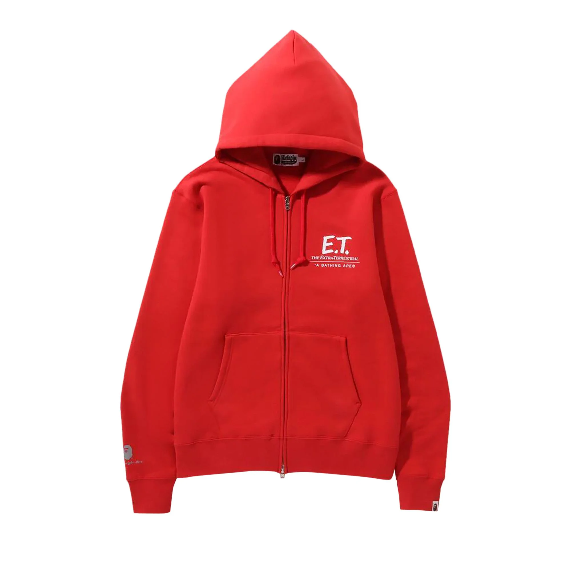 BAPE x E.T. Ape Head Zip Hoodie 'Red' - 1
