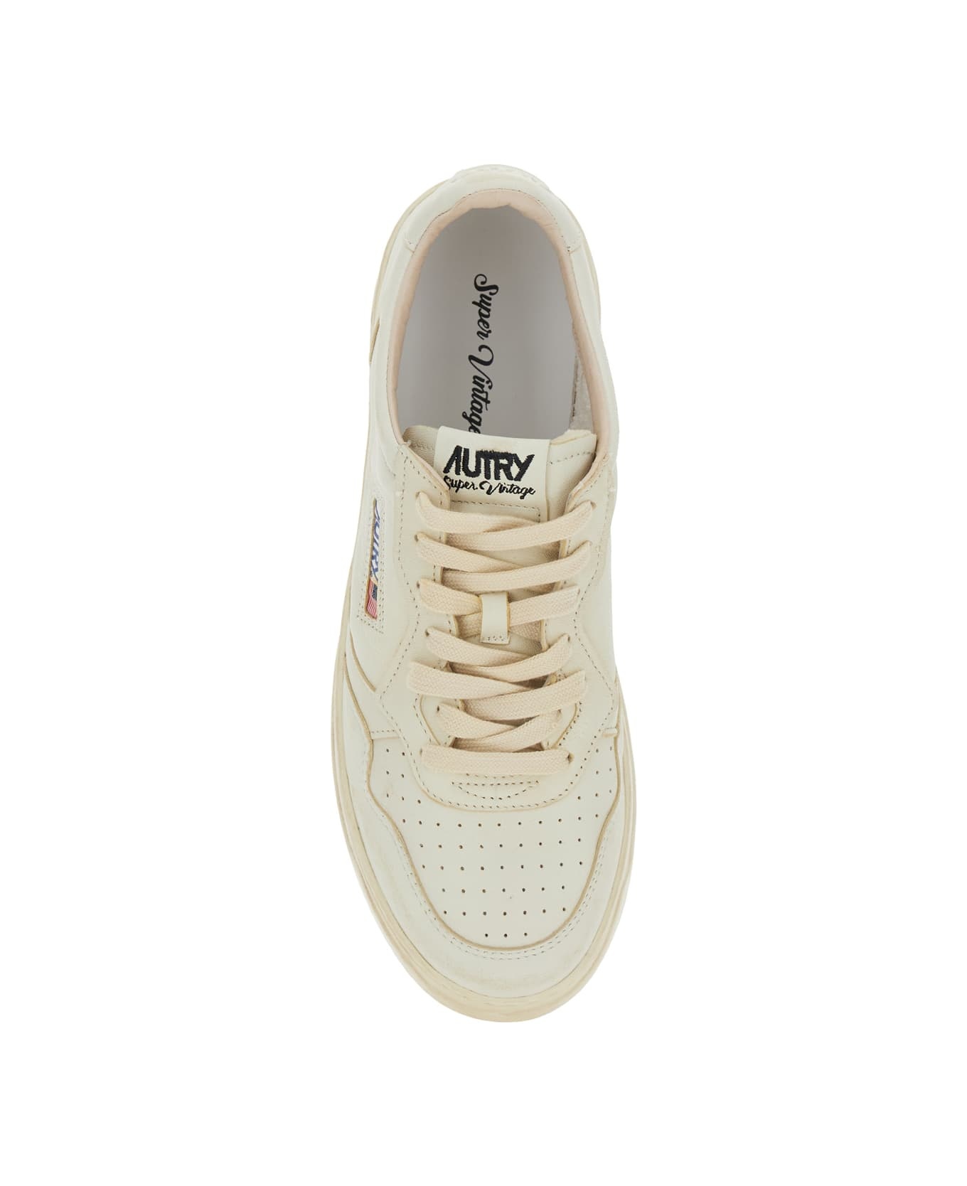 'medalist Low' White Low Sneakers With Logo Detail In Leather Man - 4