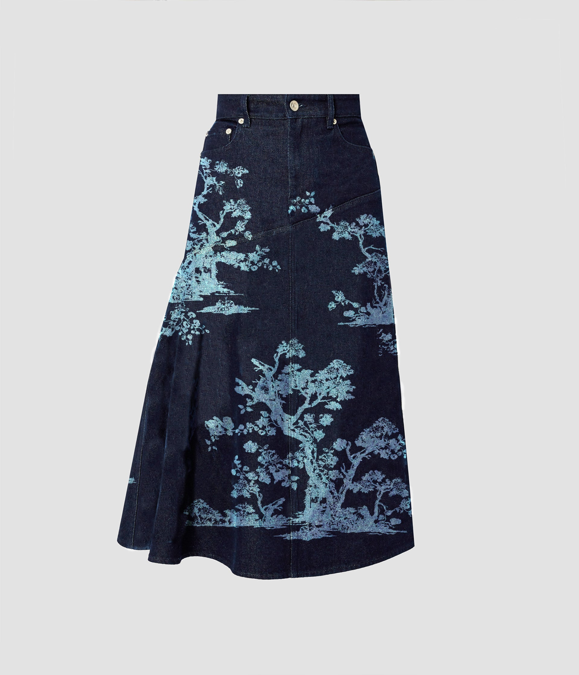 A-LINE MIDI SKIRT - 2