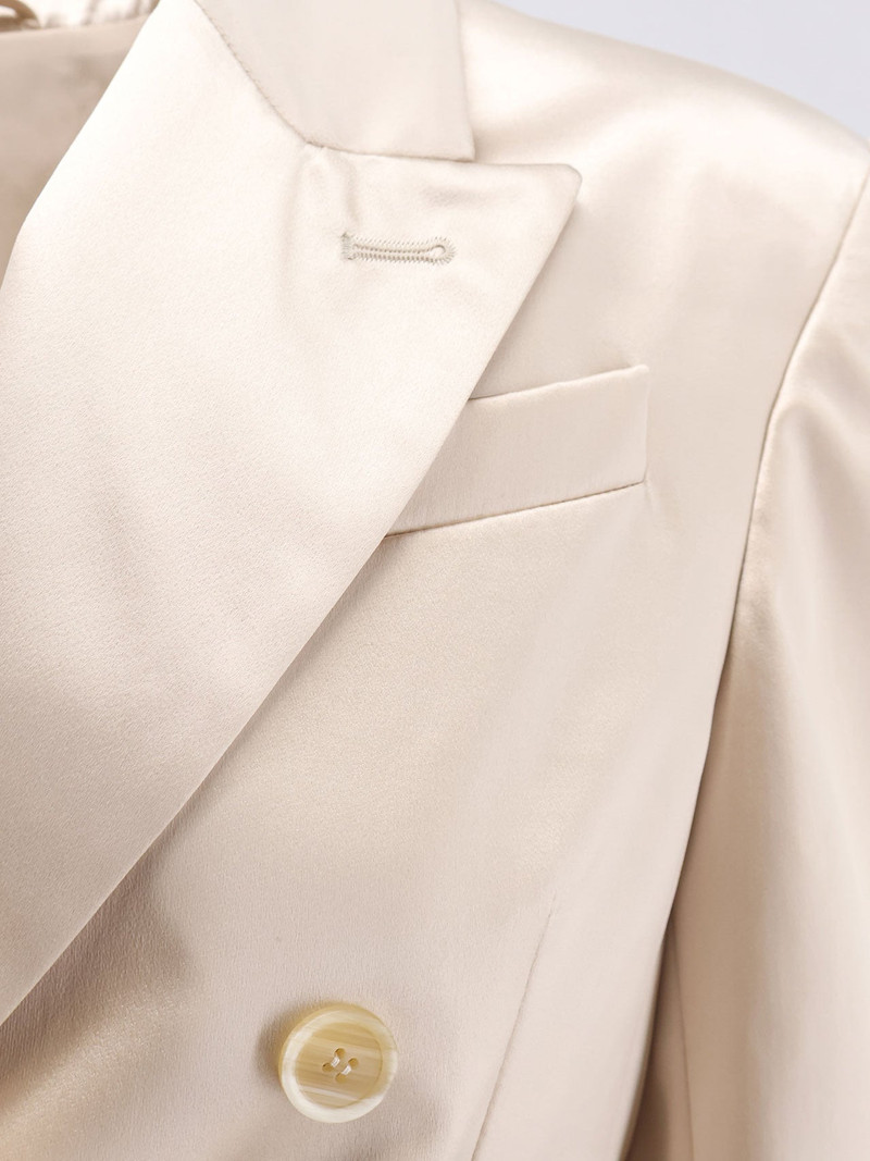 Double-Breasted Silk Blazer 3