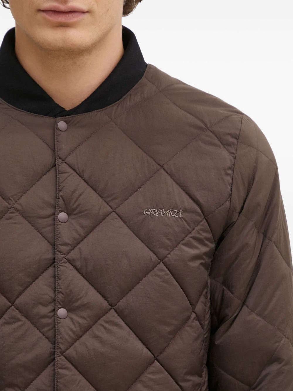 diamond-quilted bomber jacket - 4