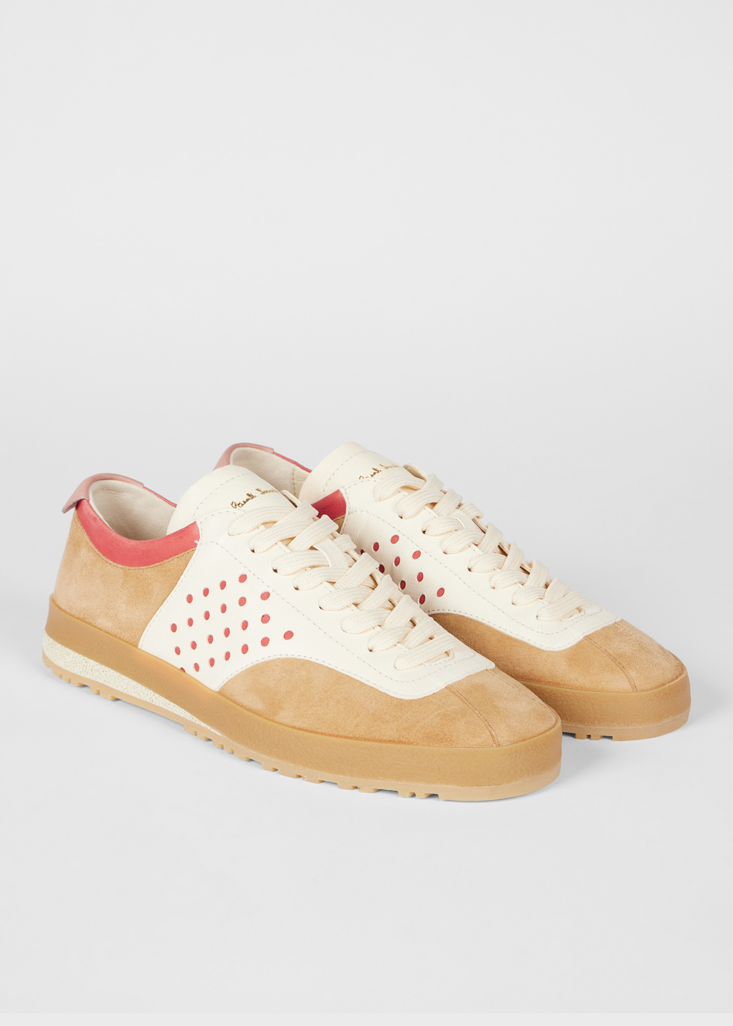 Women's Sand 'Zephyr' Leather Trainers - 4