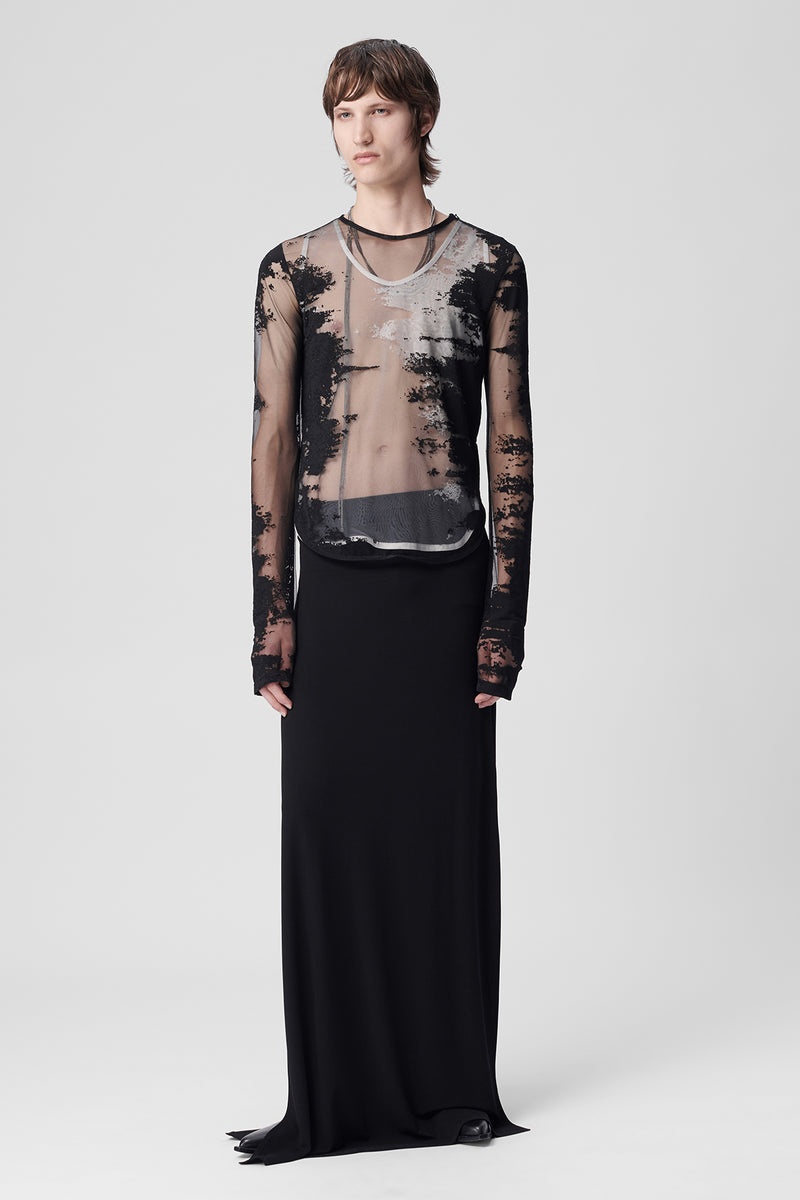 Ann Demeulemeester Ludolf Long Sleeve Cropped T-Shirt