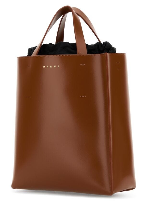 Brown leather small Museo handbag - 2