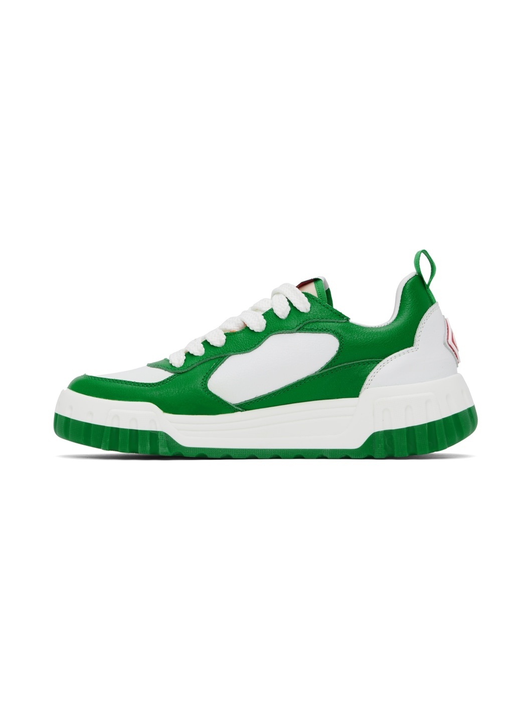Green & White Court Sneakers - 3