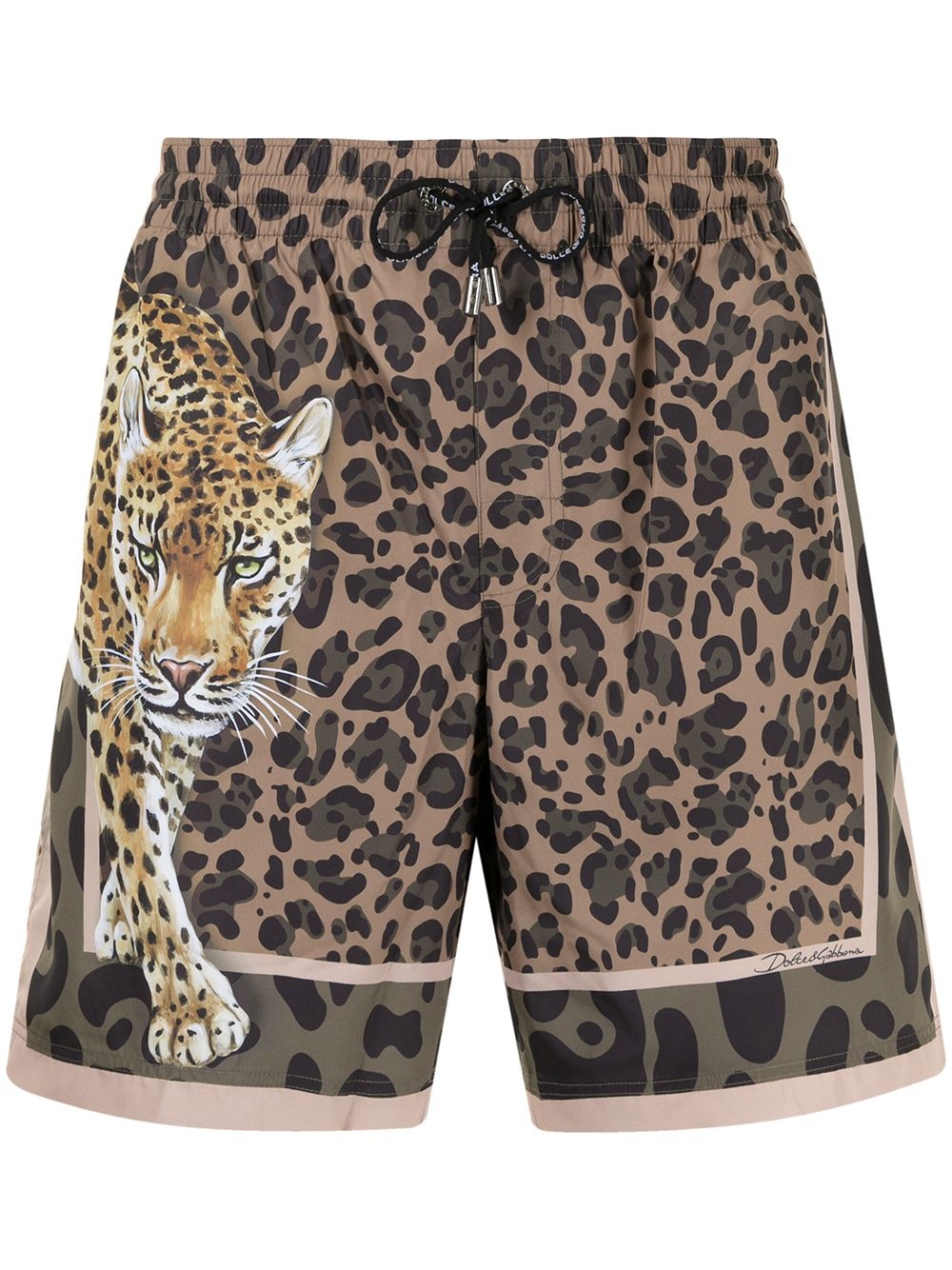 graphic-print swim shorts - 1