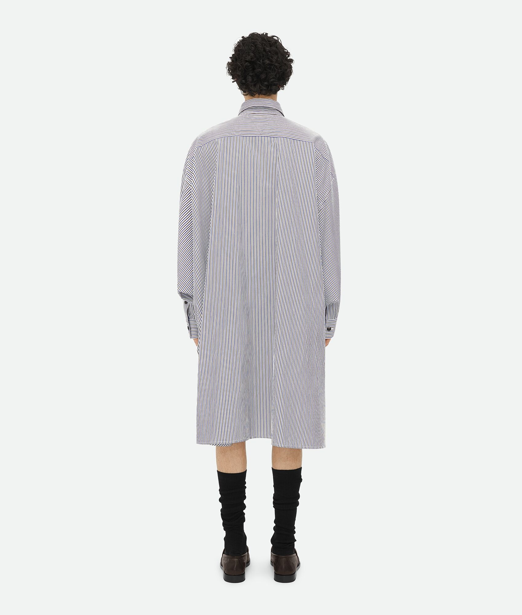 Cotton Striped Long Shirt - 3