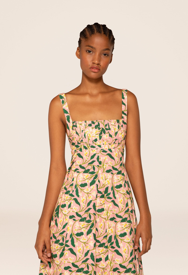 Hortensia Dos Gardenias Rosa Midi dress 5