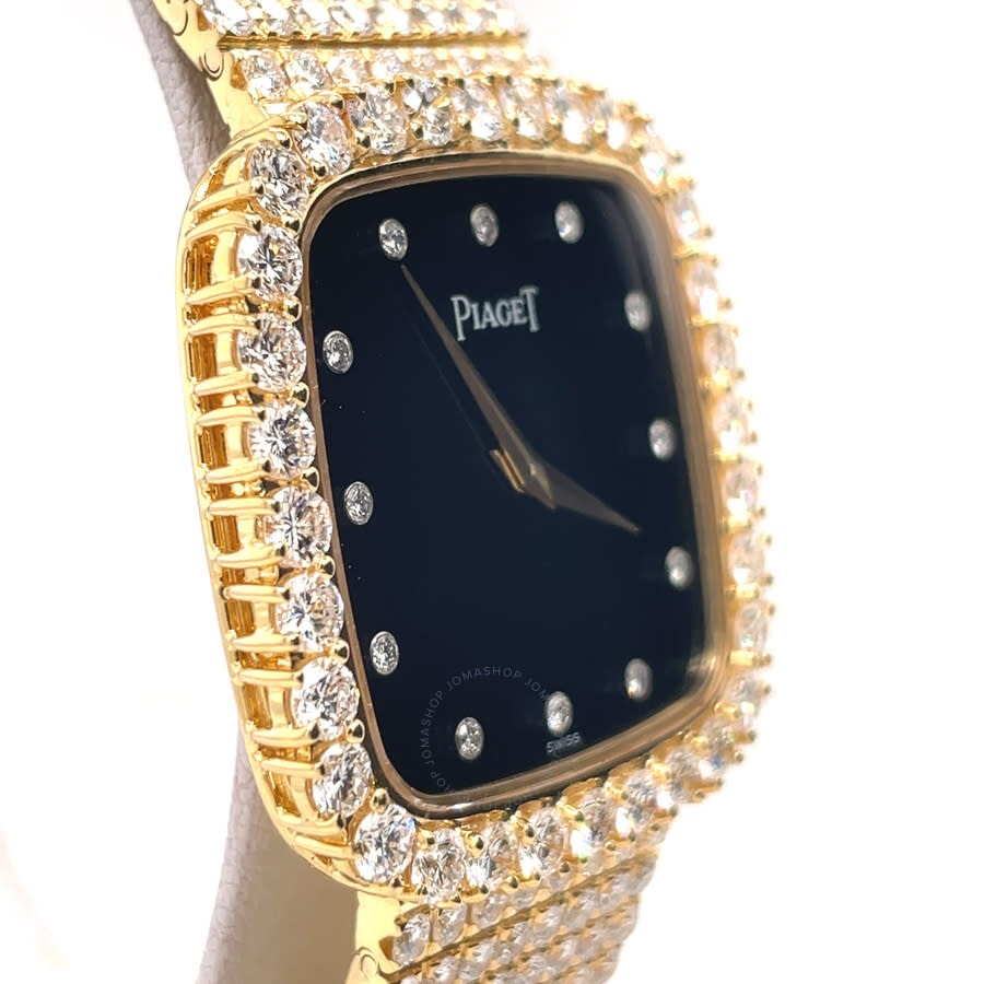 Pre-owned Piaget Vintage Quartz Diamond Black Dial Ladies Watch 463093 - 3