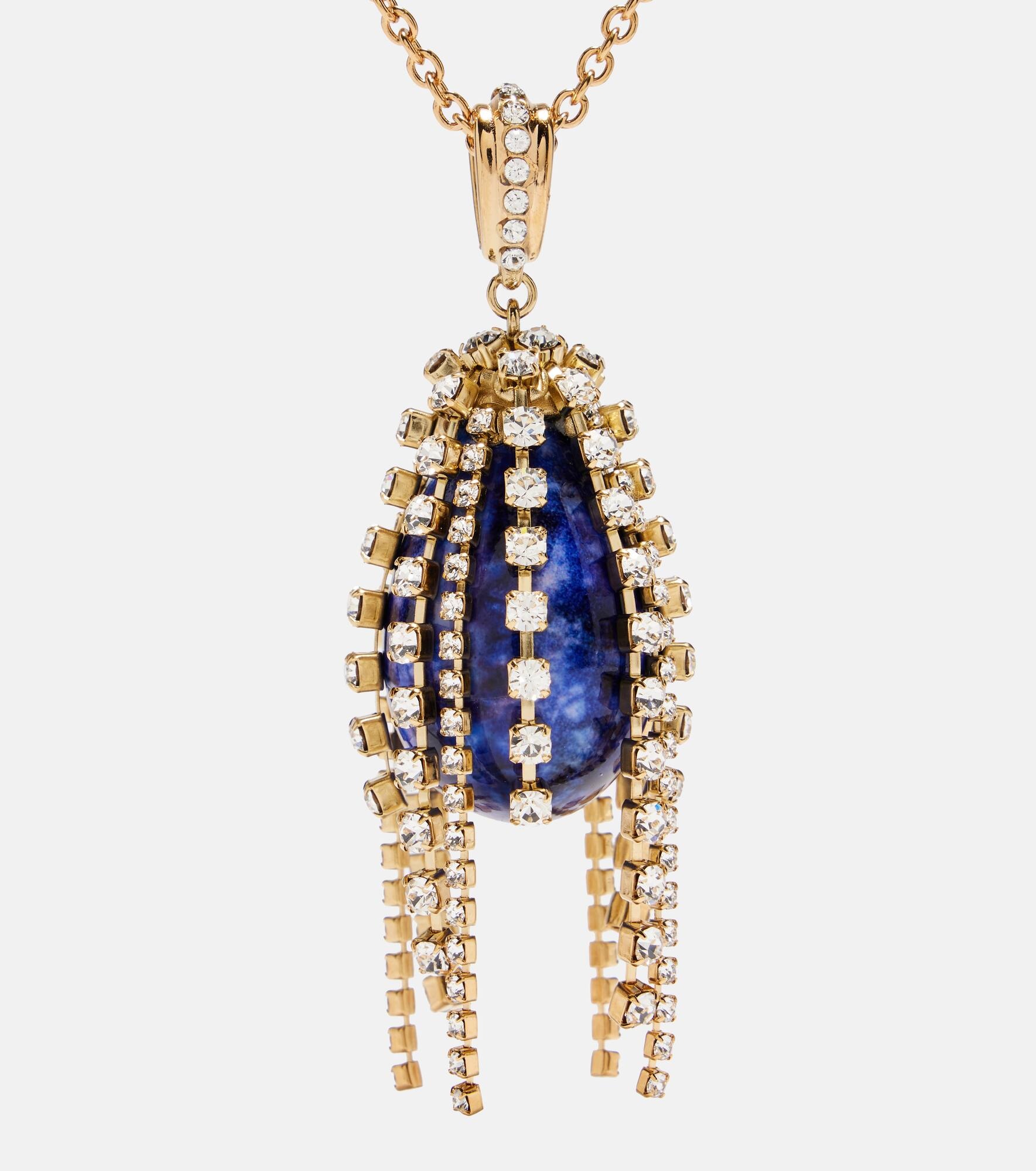 Crystal-embellished pendant necklace - 4