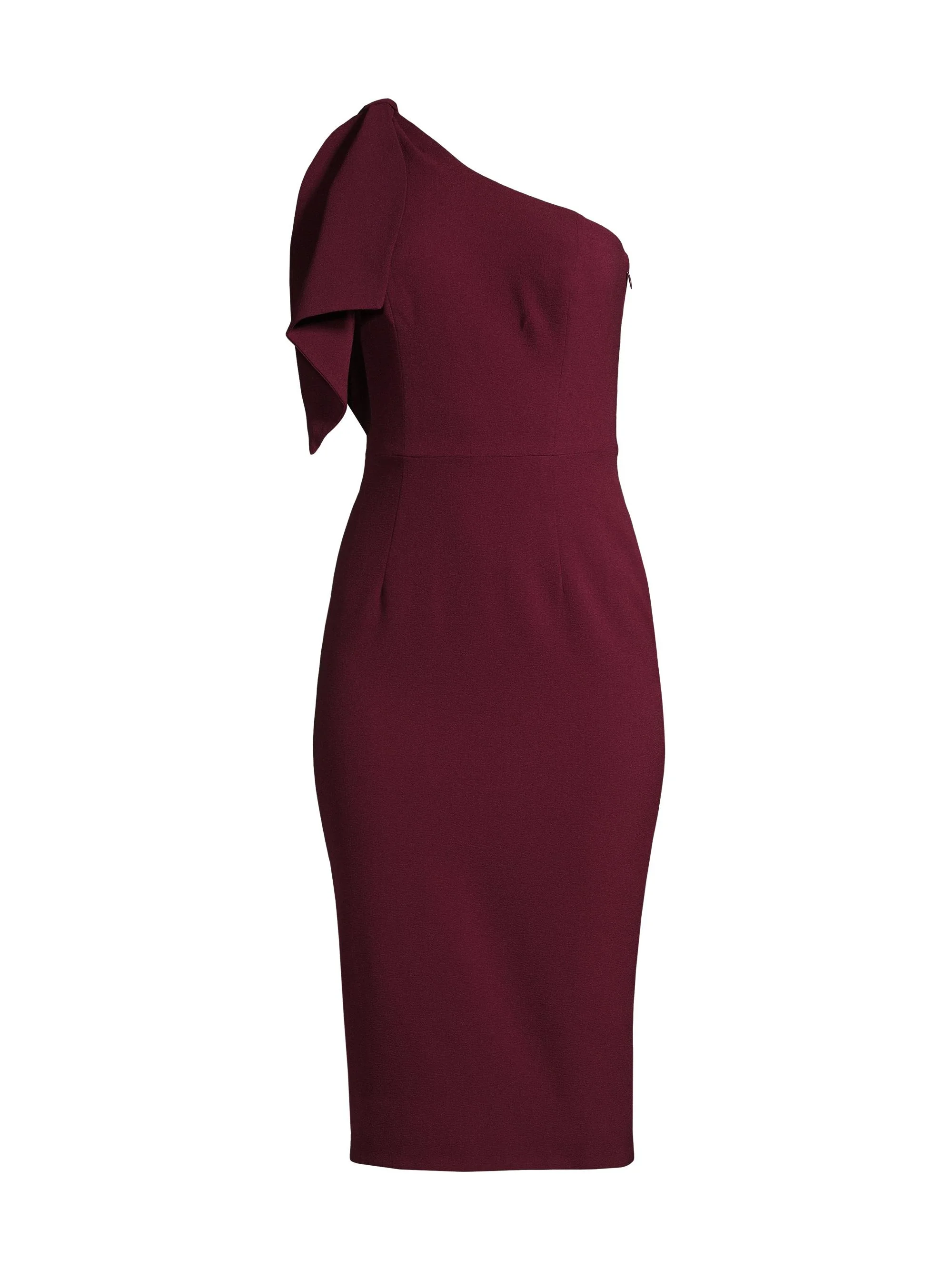 Women's Tiffany One-Shoulder Dress - Burgundy - 1