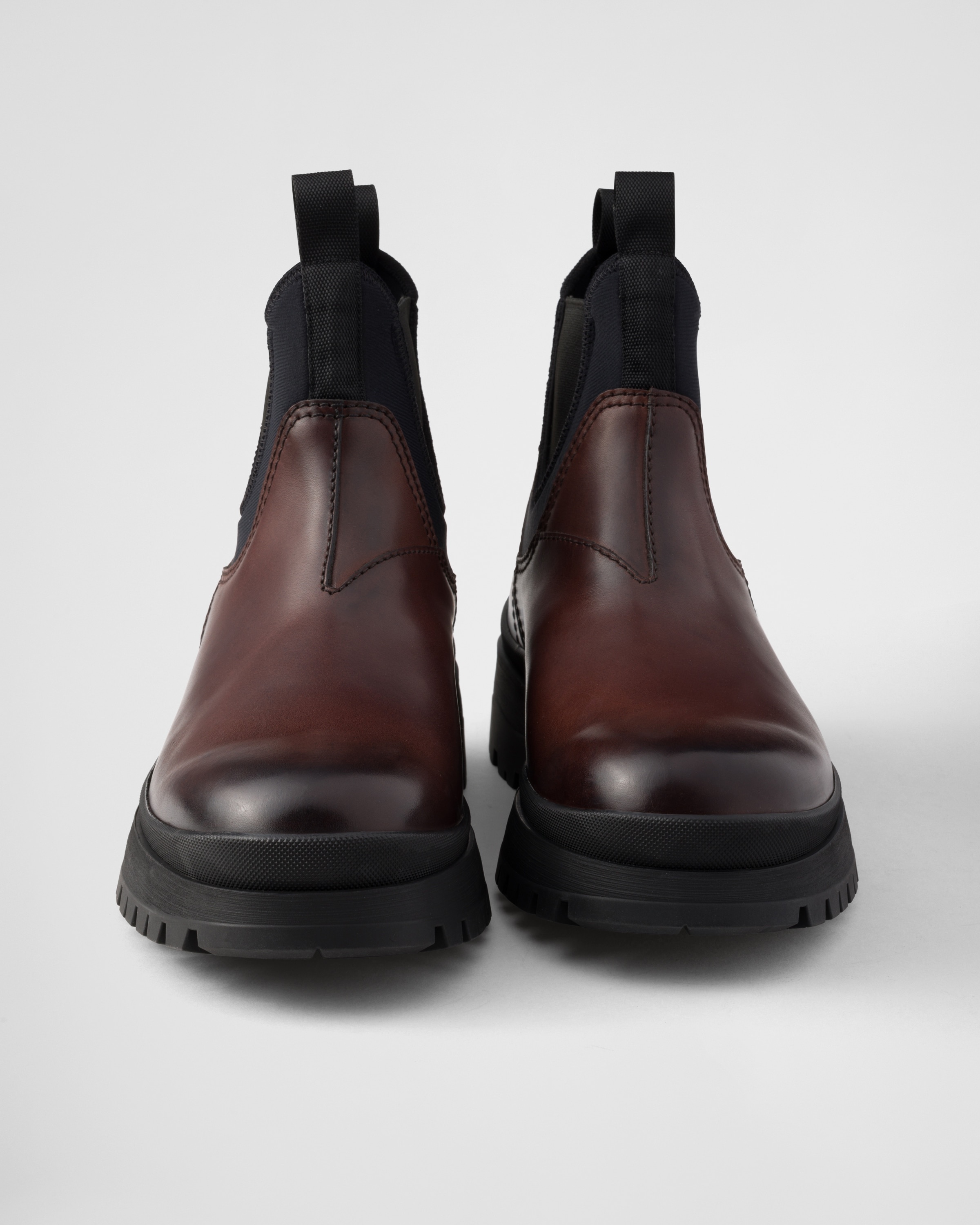 Leather and stretch fabric Chelsea boots - 6