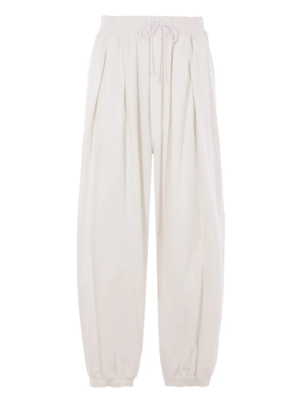 elasticated-cuff pleated trousers - 1