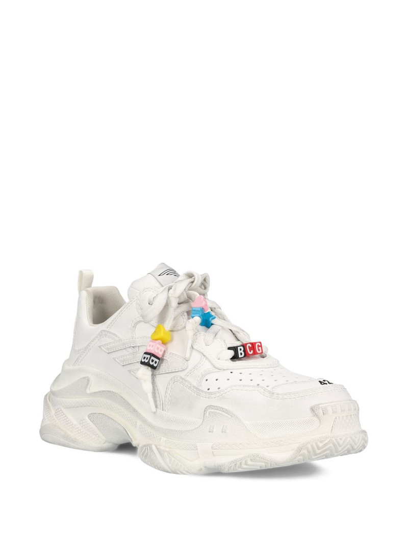 BALENCIAGA beaded lace-up sneakers outlook