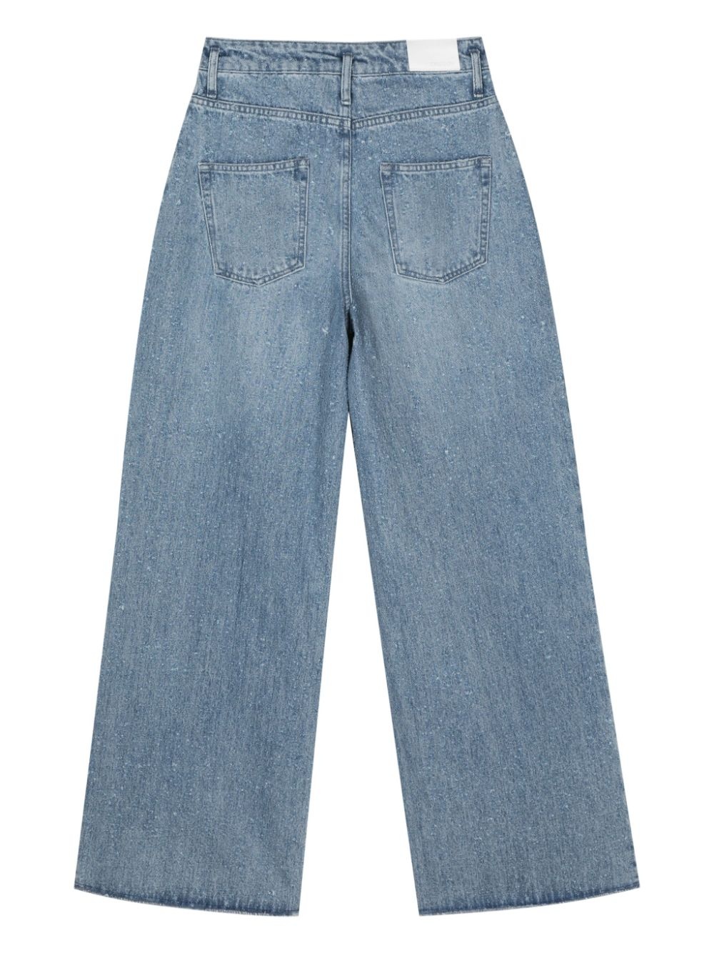 logo-patch wide-leg jeans - 2