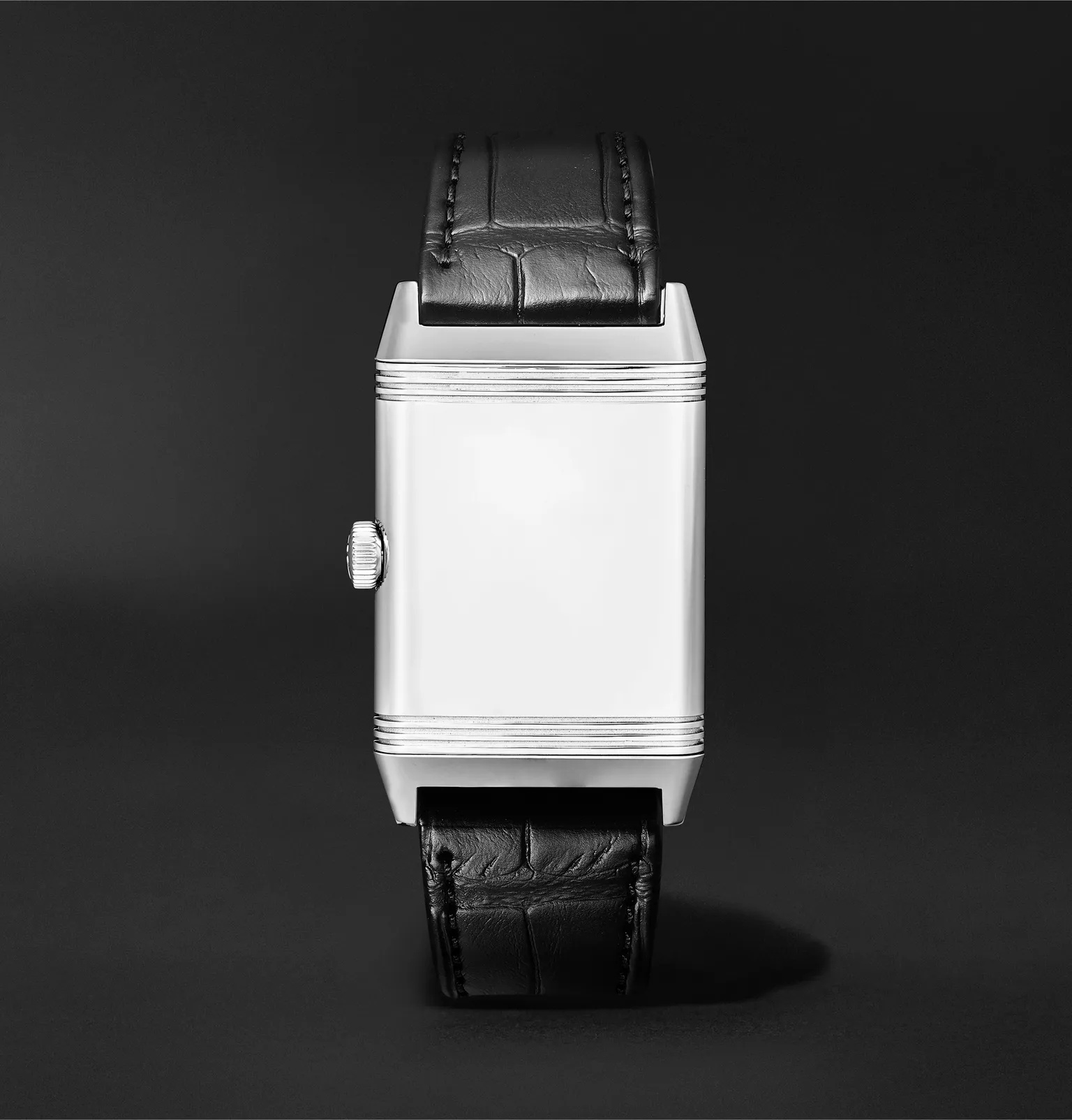 Reverso Classic Medium Thin Automatic 24.4mm Stainless Steel and Alligator Watch, Ref. No. 2548520 - 10