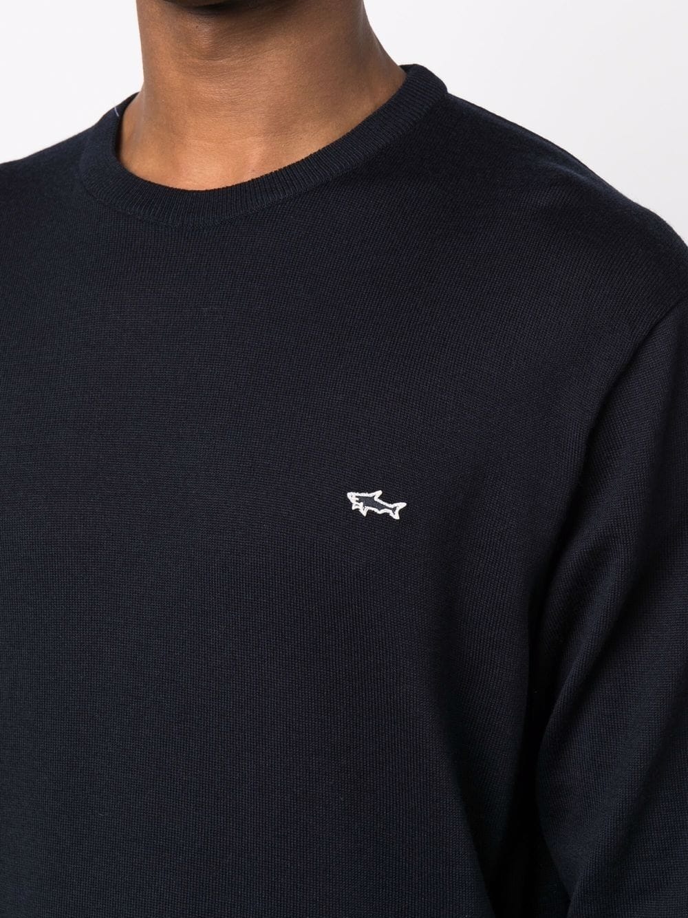 embroidered logo virgin wool sweater - 5