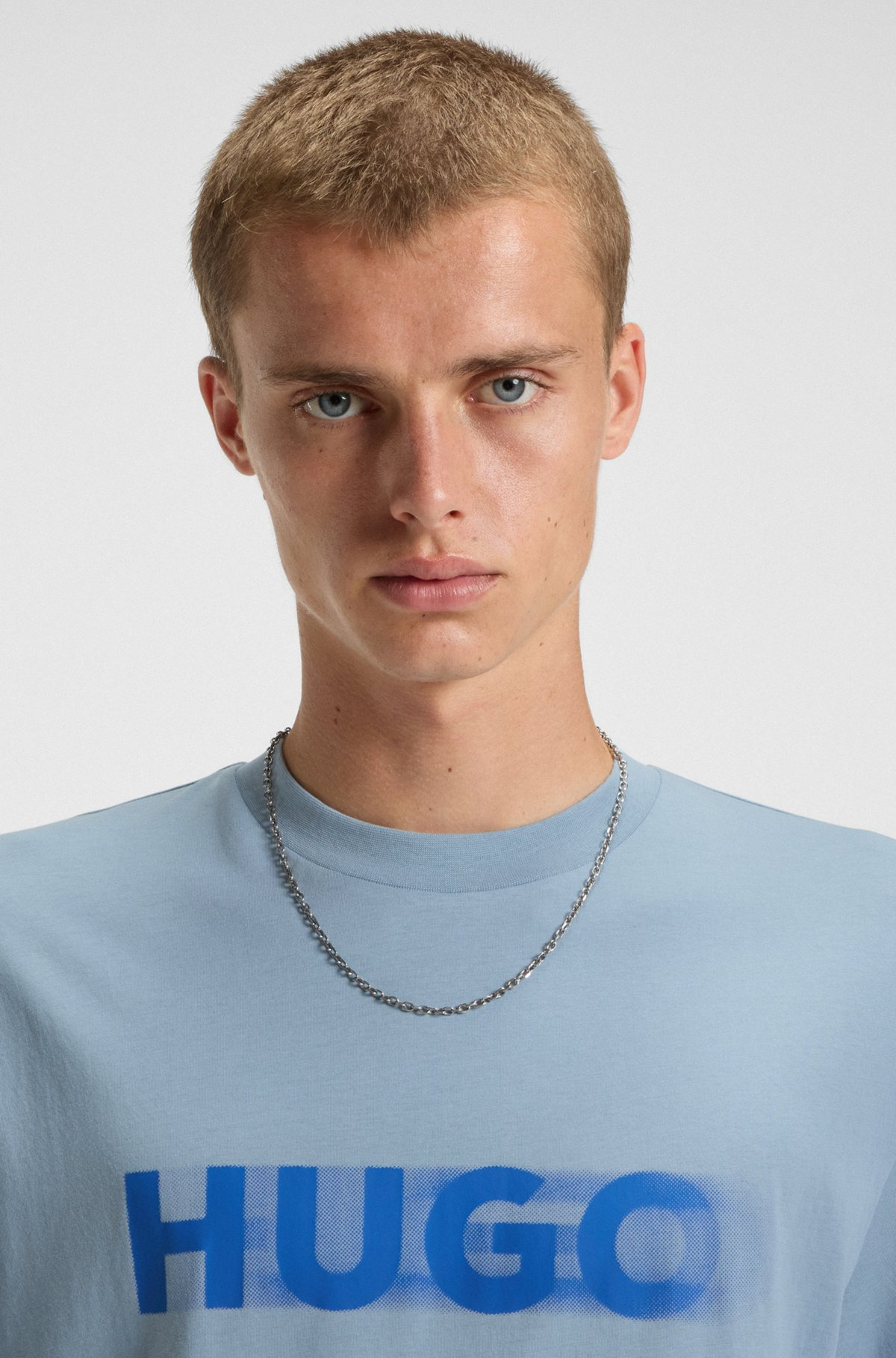 ALL-GENDER T-SHIRT WITH BLURRED LOGO PRINT - 3