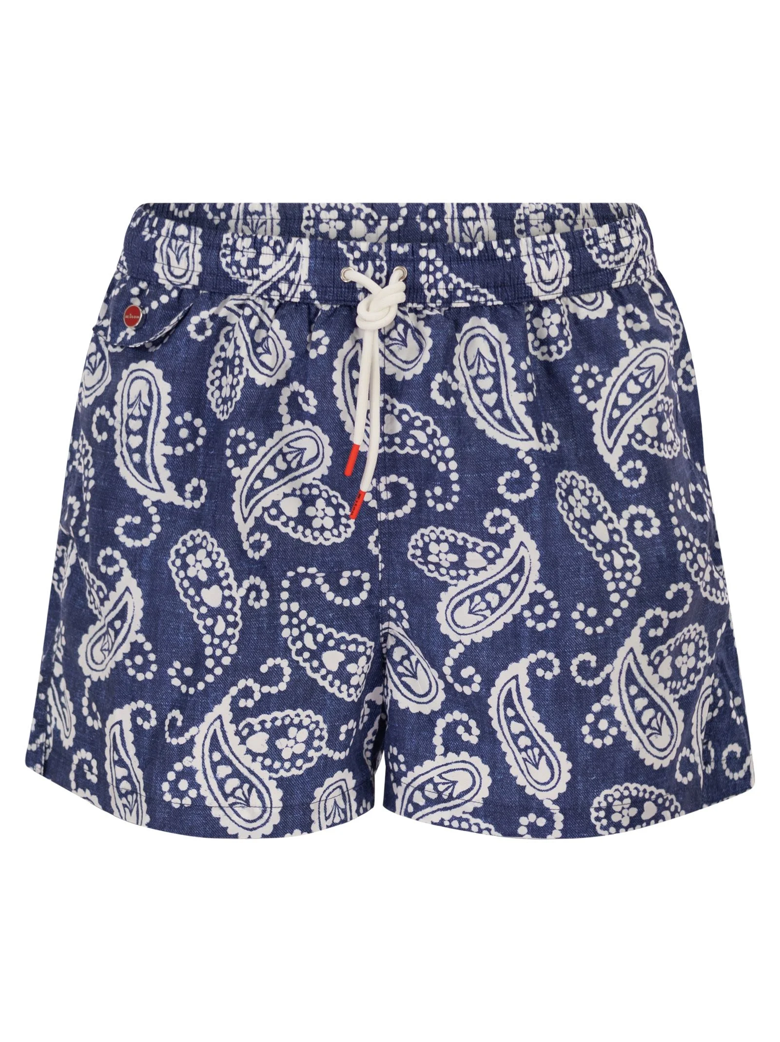 Kiton Men Short Patterned Swim Boxers - 1