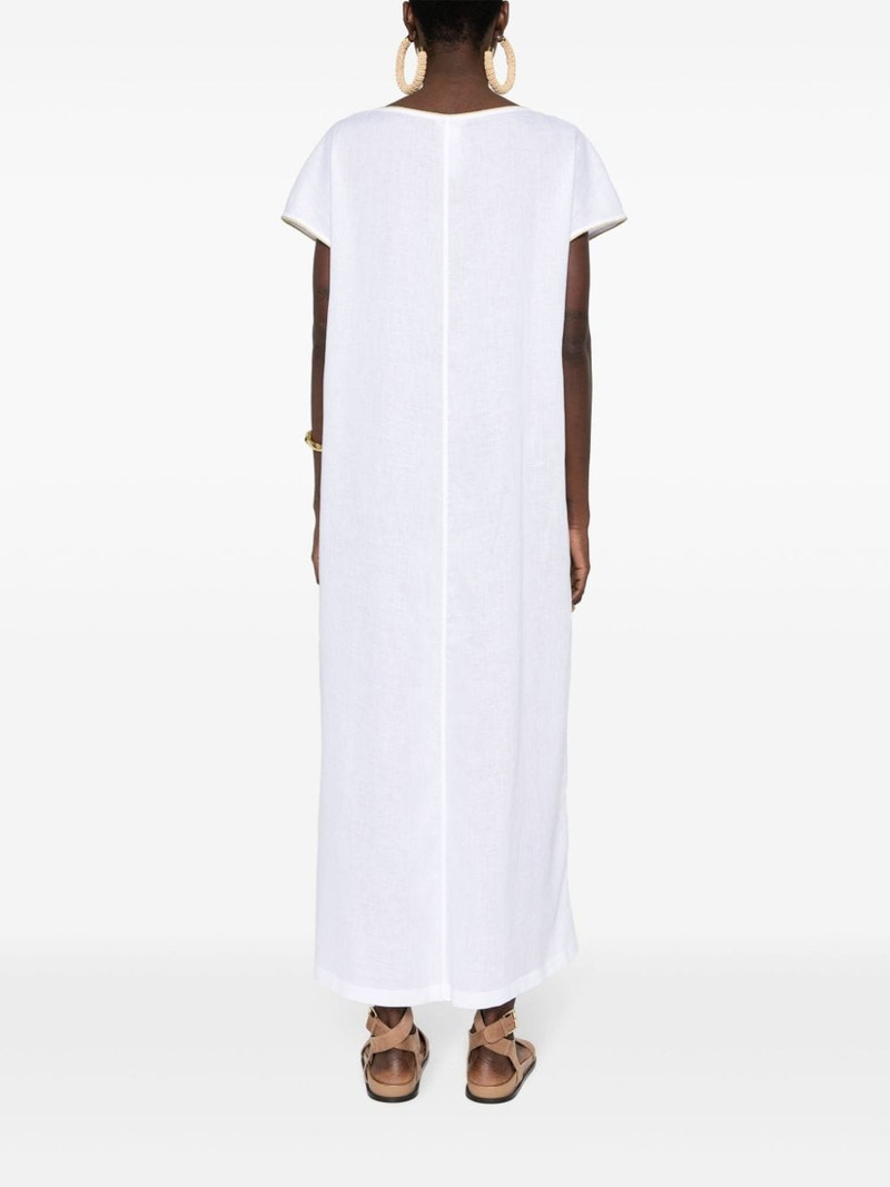 Monili-chain linen maxi dress 4