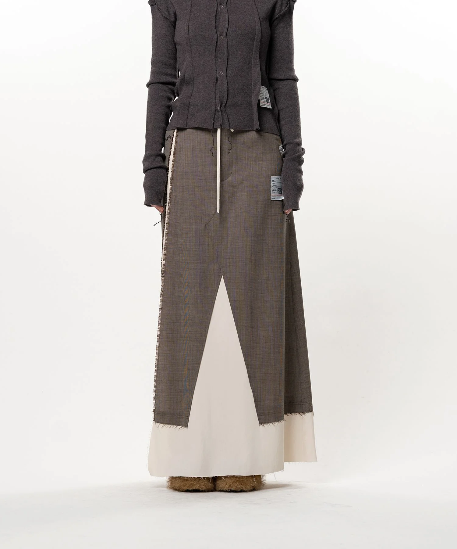 Wool Pants Combined Skirt - 1