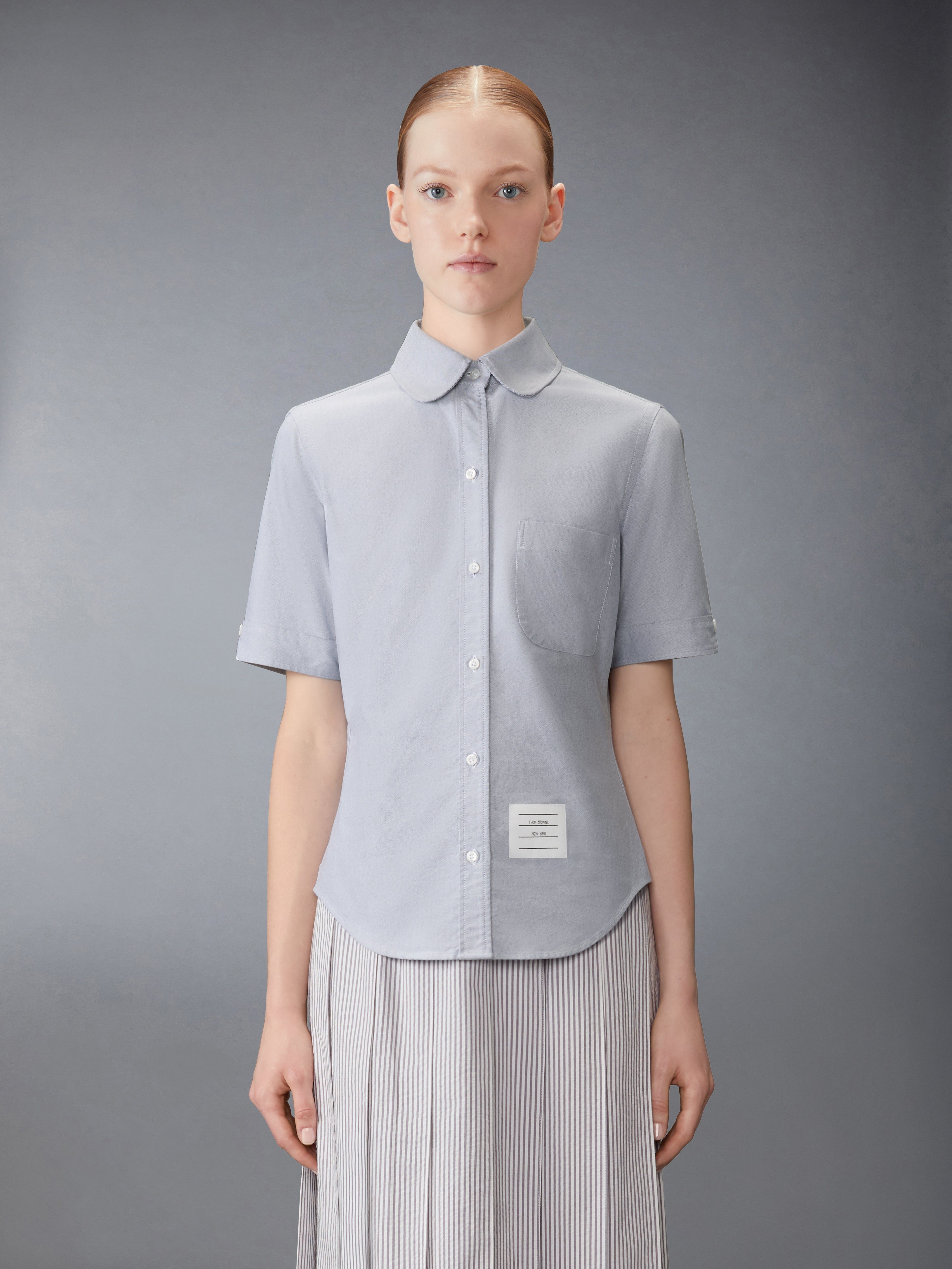 OXFORD ROUND COLLAR SHORT SLEEVE SHIRT - 3
