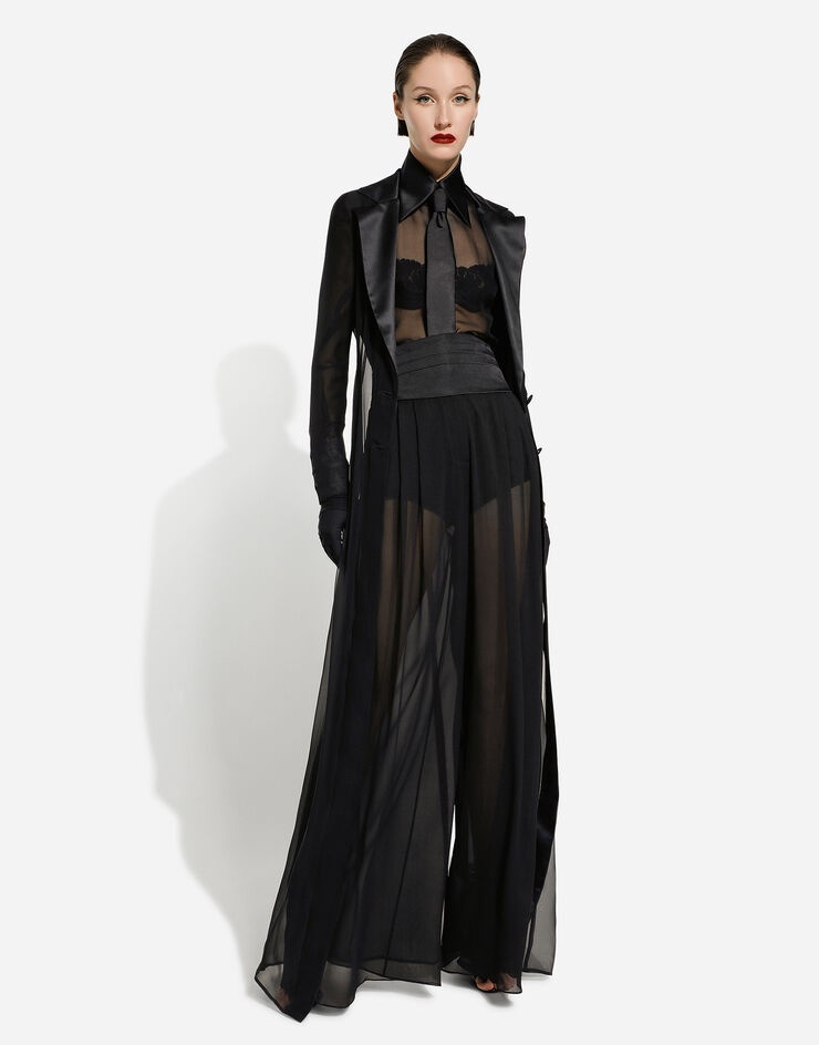 Silk chiffon duster coat - 3
