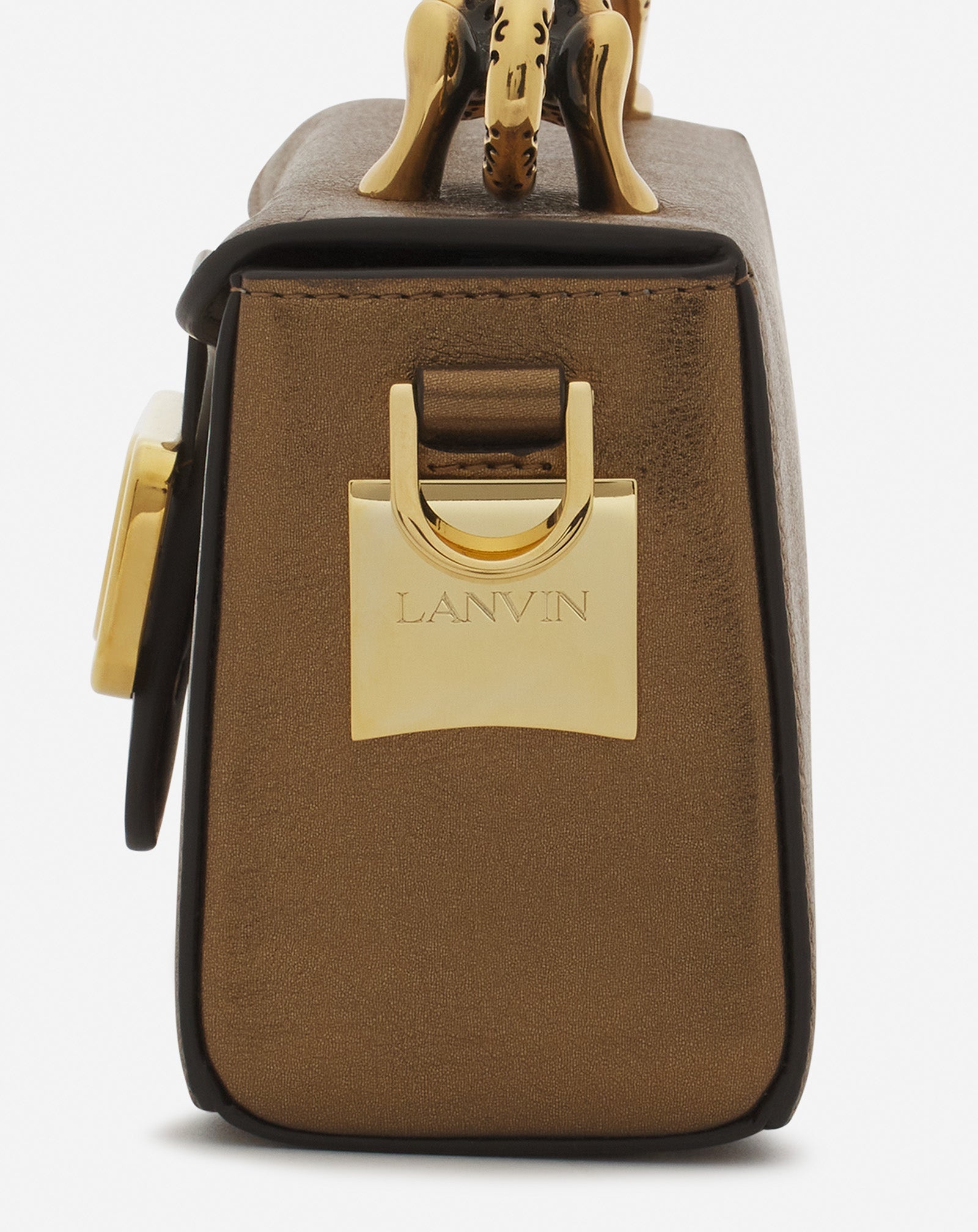 NANO PENCIL CAT BAG IN METALLIC GRAINED LEATHER - 5